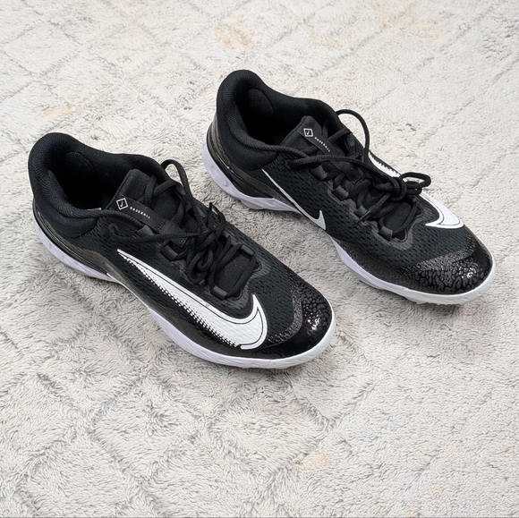 Nike Alpha Huarache Elite 4 Low Metal Baseball Cleats Black Mens 13 DJ6521-001 main image 4